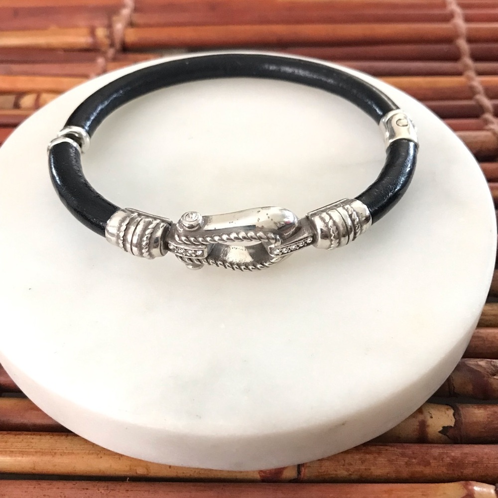 Brighton Elegant Silver and Black Bracelet Bangle